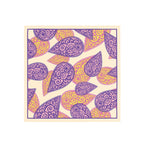 Lilac Paisley Swirl Silk Bandana Scarf – 50 × 50 cm