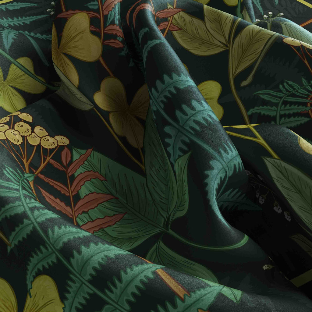 Forest Floor Botanica Silk Bandana Scarf – 50 × 50 cm