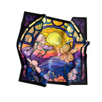 Sunrise Stained Glass Silk Bandana Scarf – 50 × 50 cm