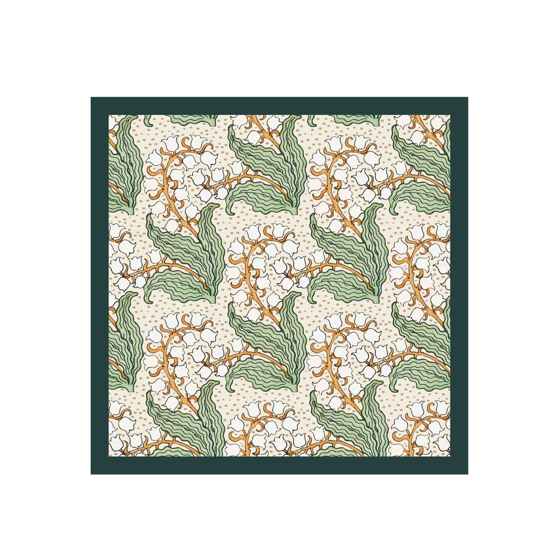 Forest Cherry Blossom Silk Shawl Wrap – 100 × 100 cm