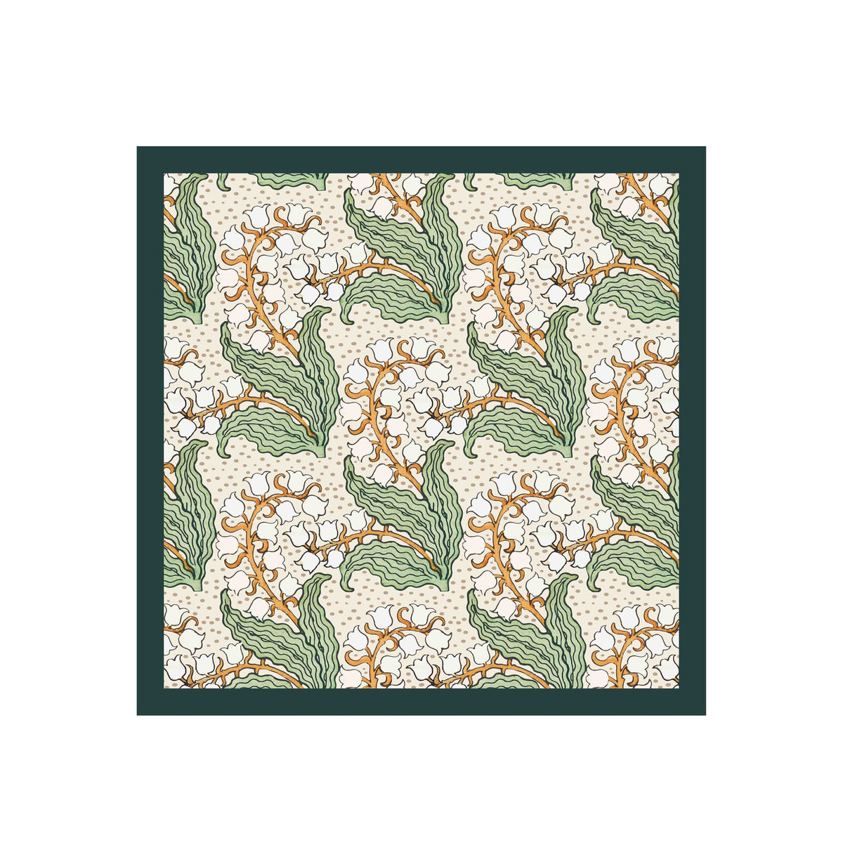 Forest Cherry Blossom Silk Shawl Wrap – 100 × 100 cm