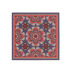 Navy Persian Kilim Silk Bandana Scarf – 50 × 50 cm