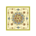 Buttercream Folk Floral Silk Bandana Scarf – 50 × 50 cm