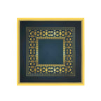 Navy Deco Gold Frame Silk Bandana Scarf – 50 × 50 cm