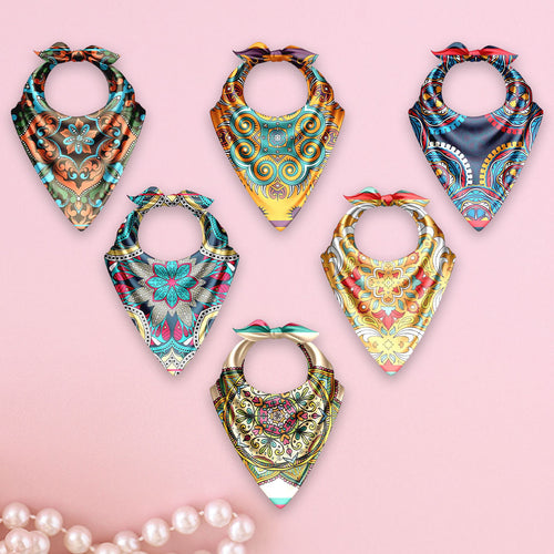 Boho Mandala Silk Bandana Edit – Cloth-Vastr pure silk