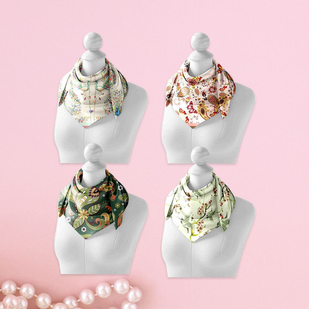Blossom & Forest Silk Neck Scarf – Cloth-Vastr pure silk
