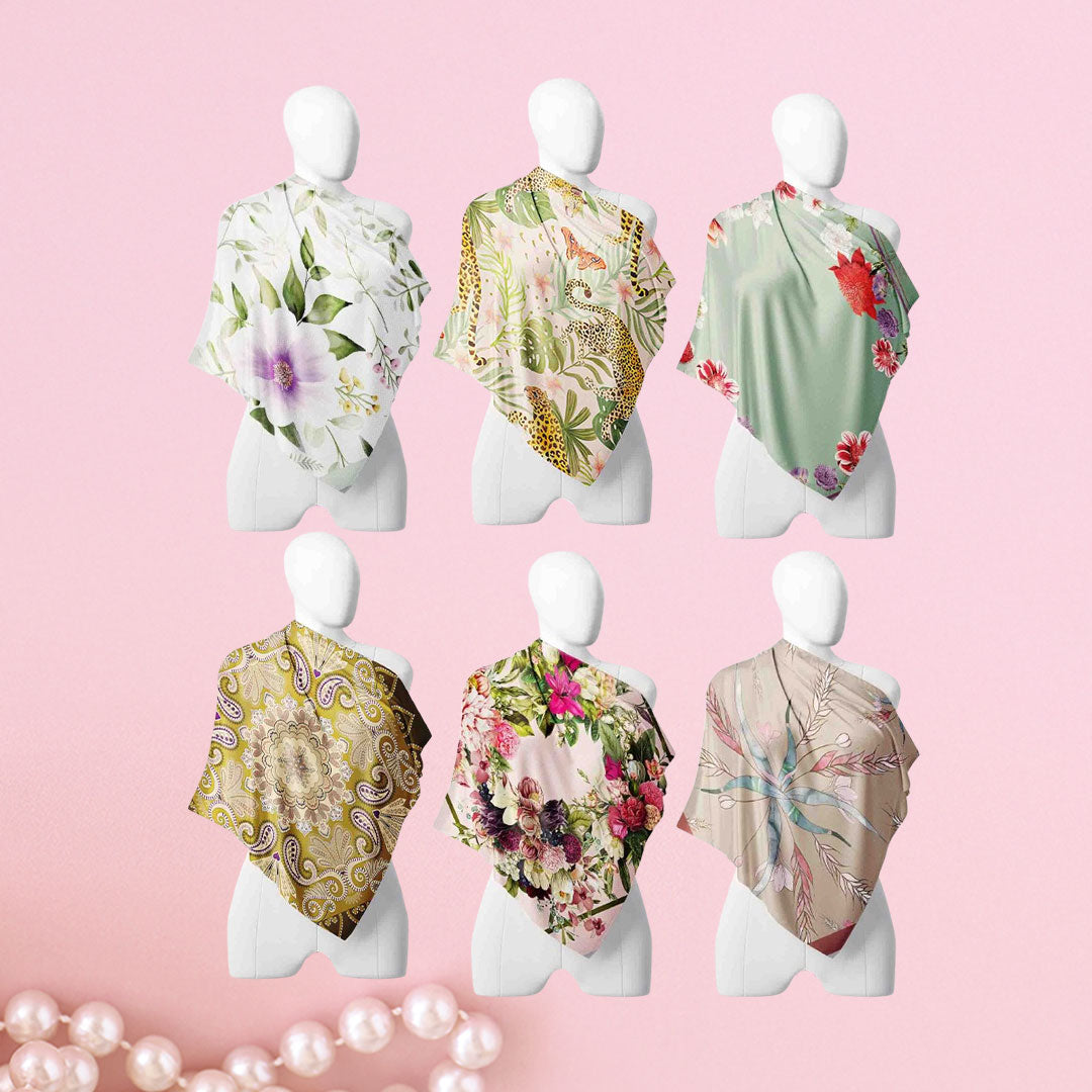 Golden Paisley & Rose Bouquet Silk Wrap Edit – Cloth-Vastr pure silk