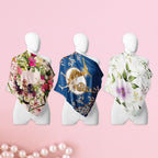 Rose, Crane & Violet Silk Wrap Trio – Cloth-Vastr pure silk