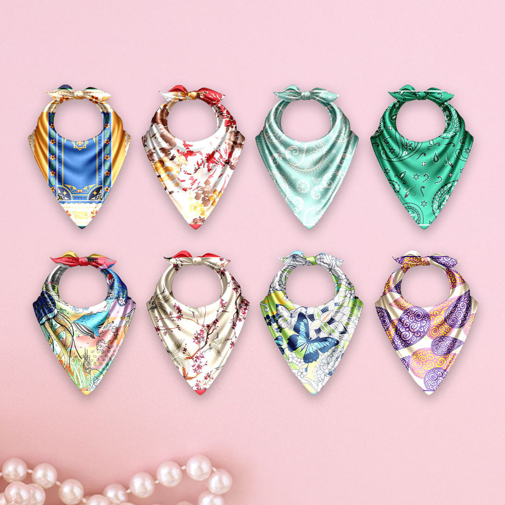 Garden Butterfly Silk Bandana Edit – Cloth-Vastr pure silk