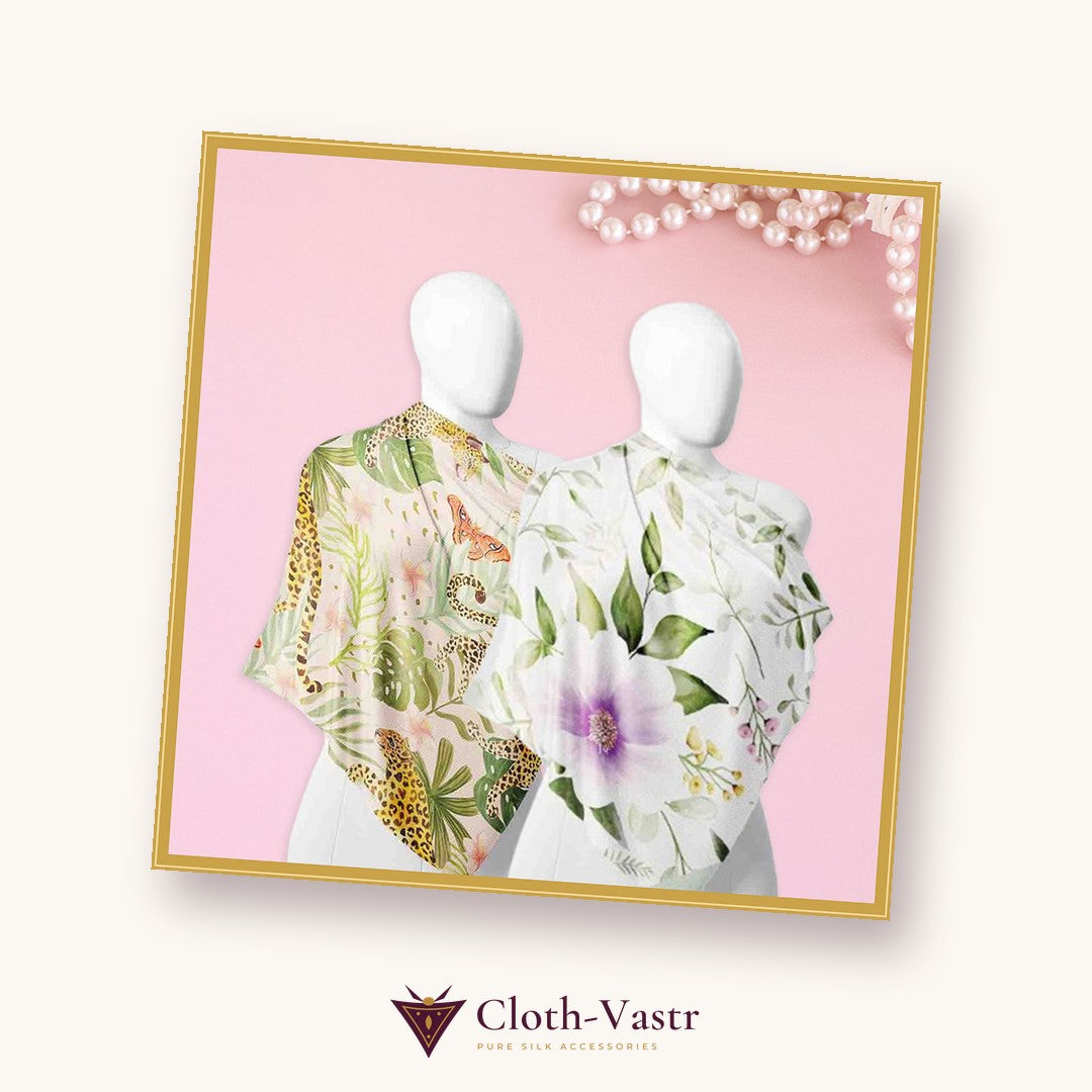 Cloth-Vastr pure silk – flat lay