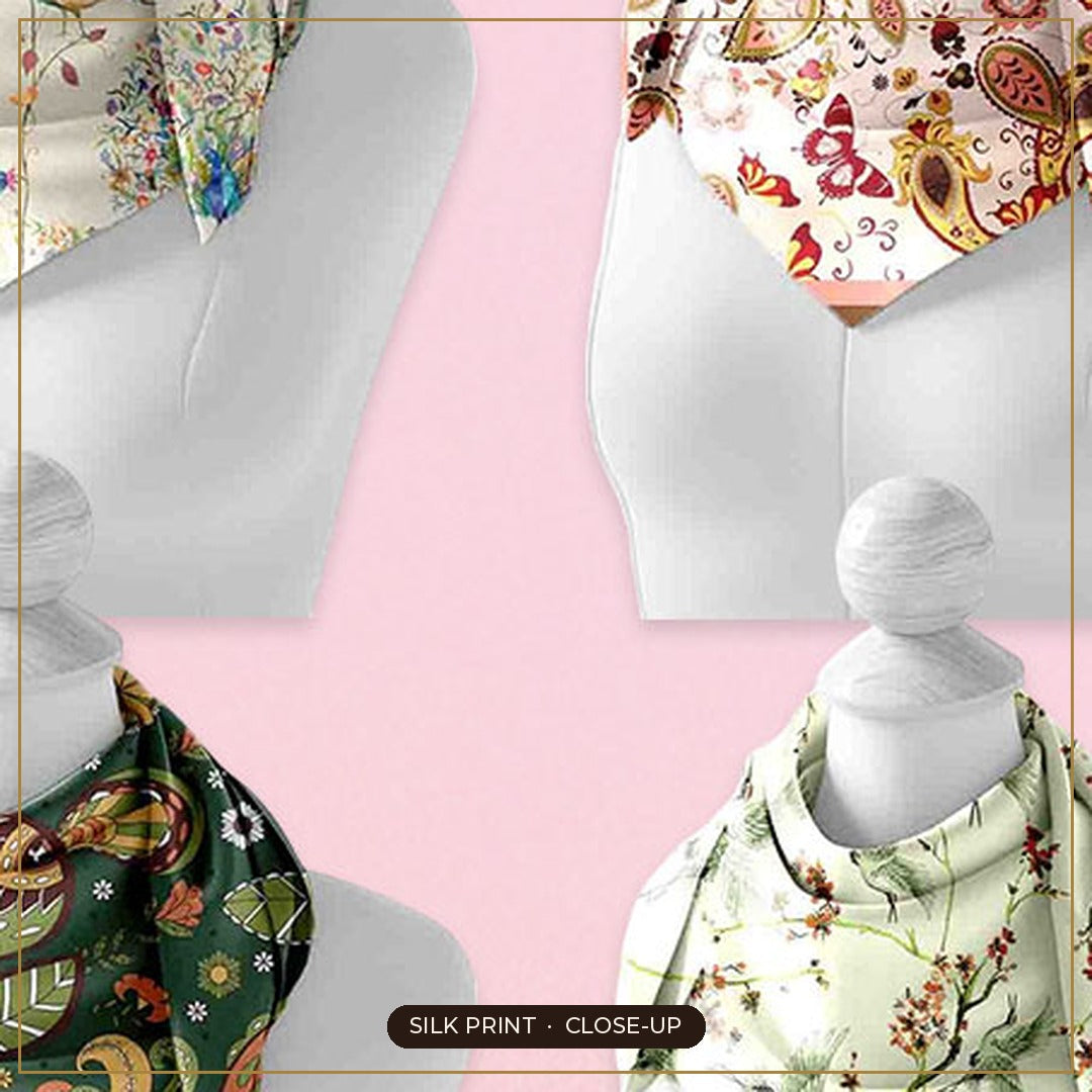 Cloth-Vastr pure silk – print close-up