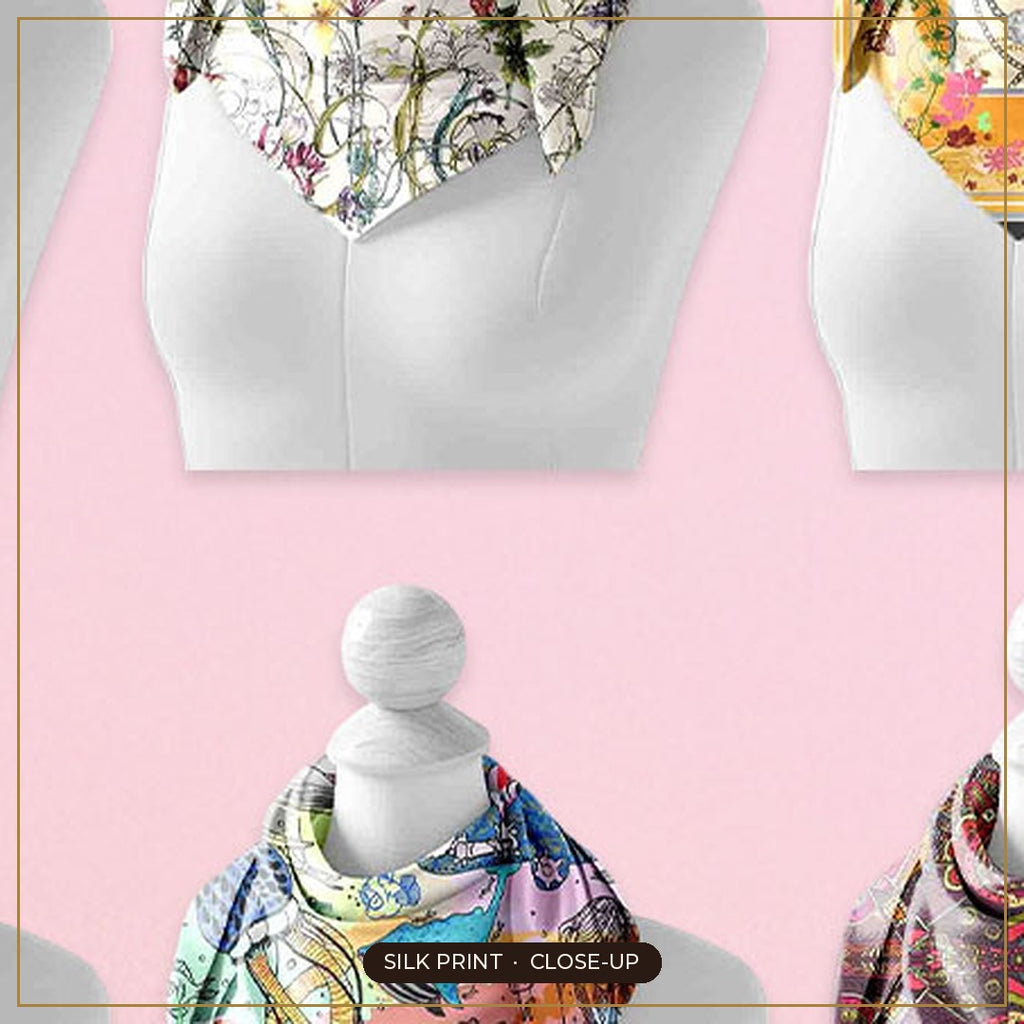 Cloth-Vastr pure silk – print close-up