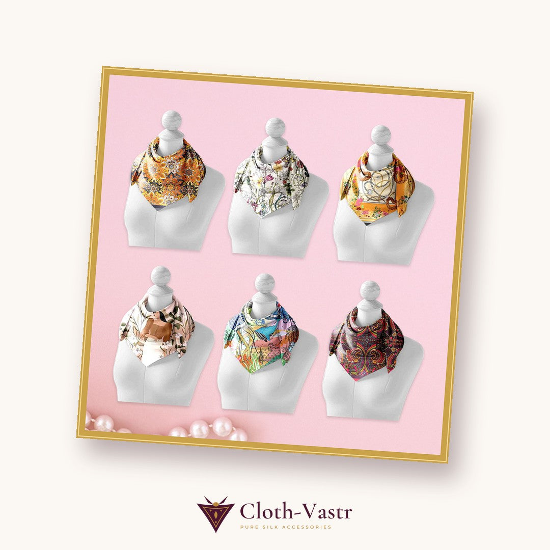 Cloth-Vastr pure silk – flat lay