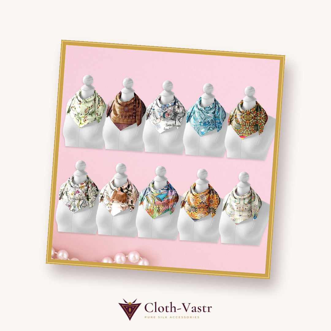 Cloth-Vastr pure silk – flat lay