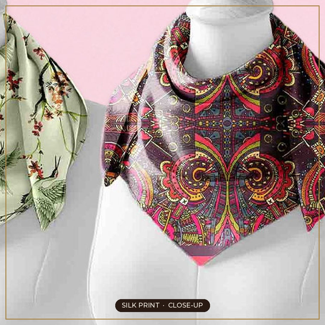 Cloth-Vastr pure silk – print close-up