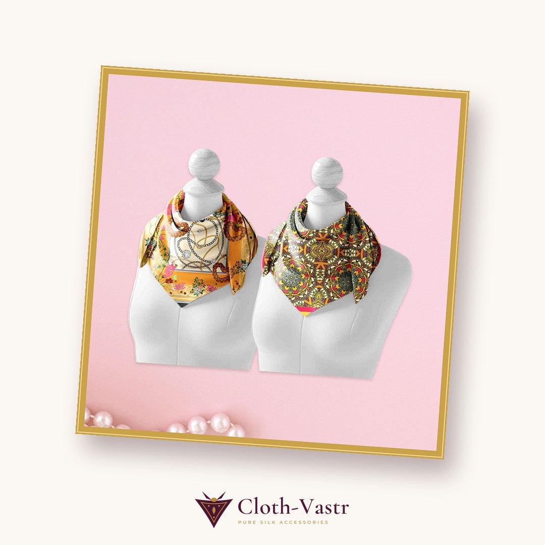 Cloth-Vastr pure silk – flat lay