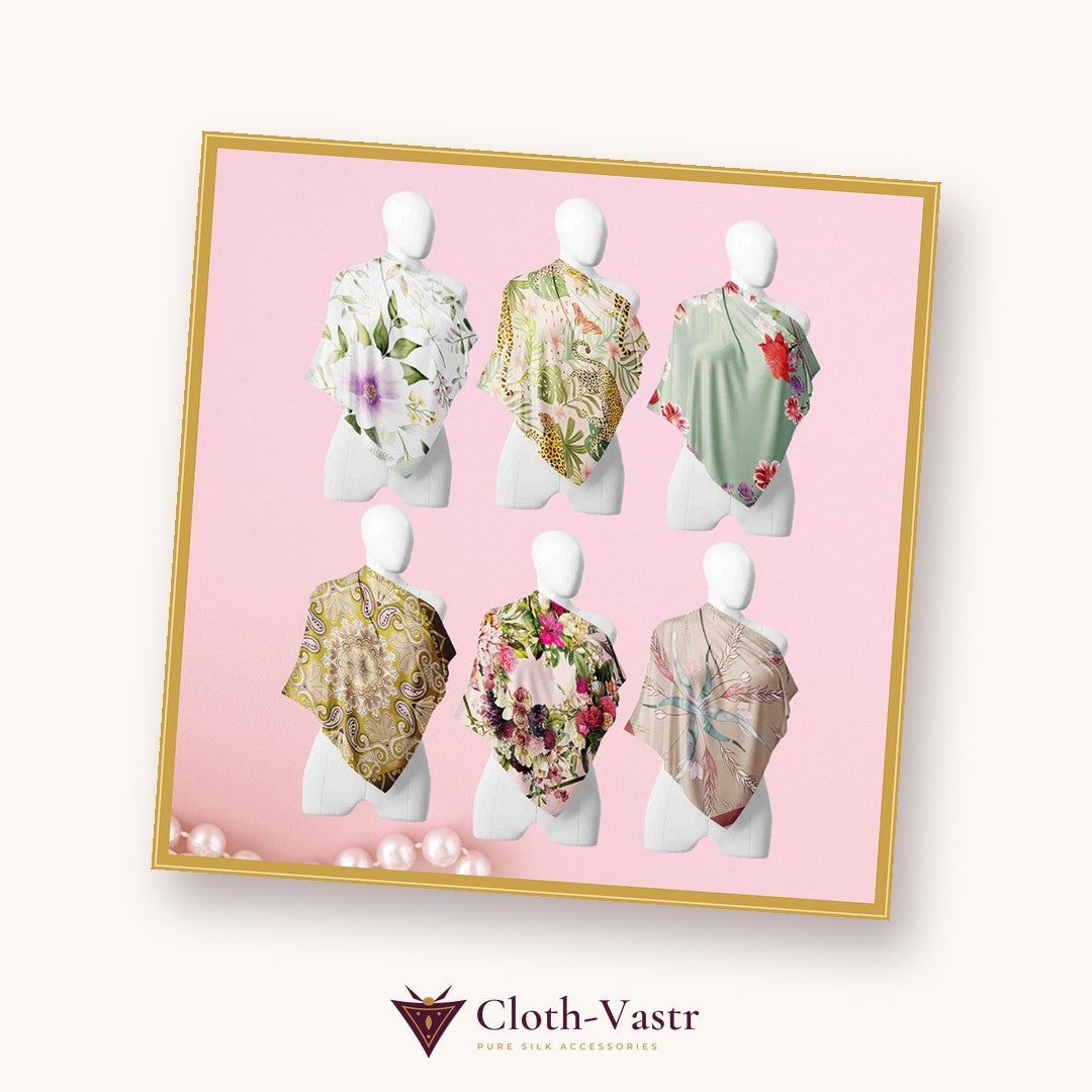 Cloth-Vastr pure silk – flat lay