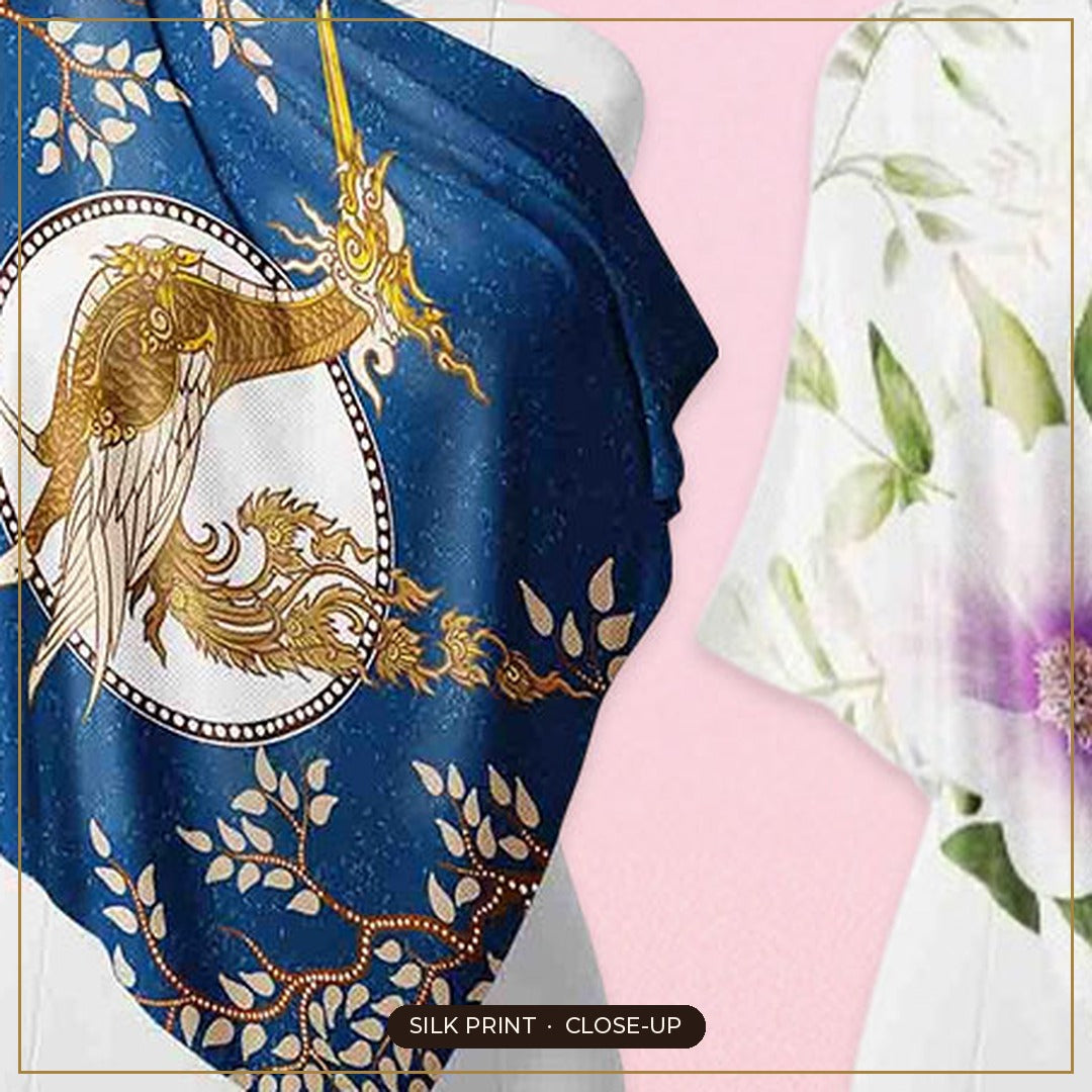 Cloth-Vastr pure silk – print close-up