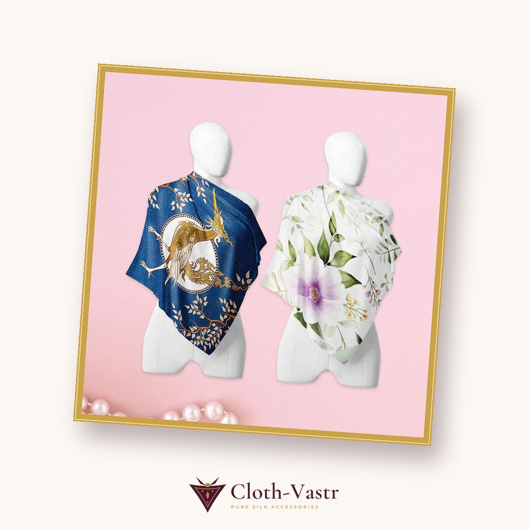 Cloth-Vastr pure silk – flat lay