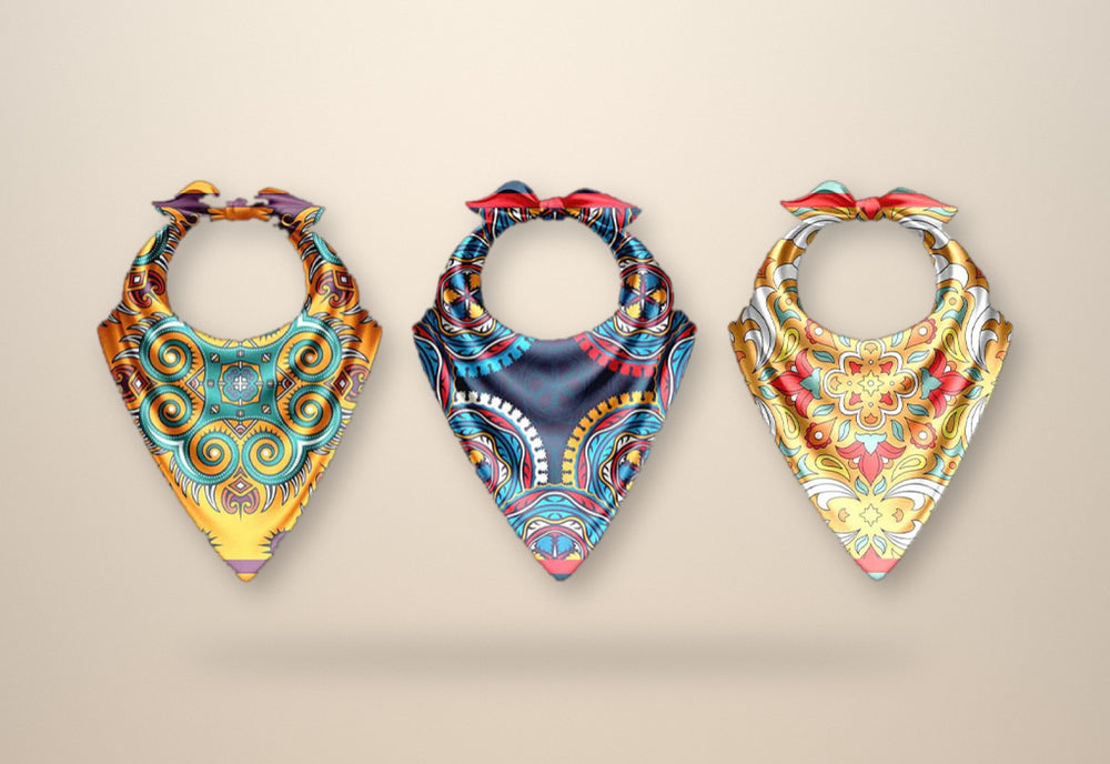 Boho Mandala pure silk bandanas