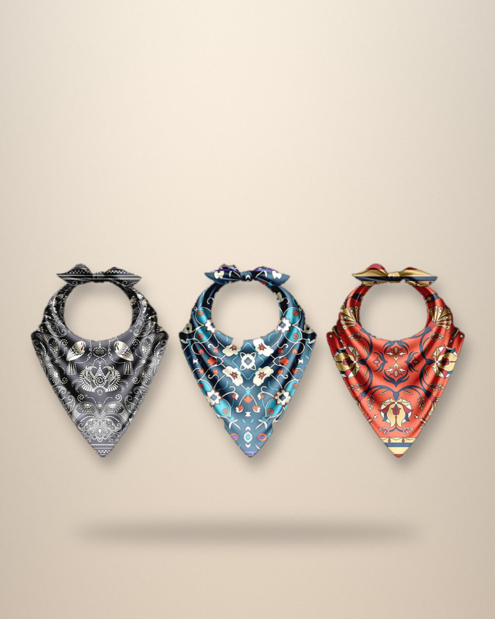 Monochrome Classics pure silk bandanas