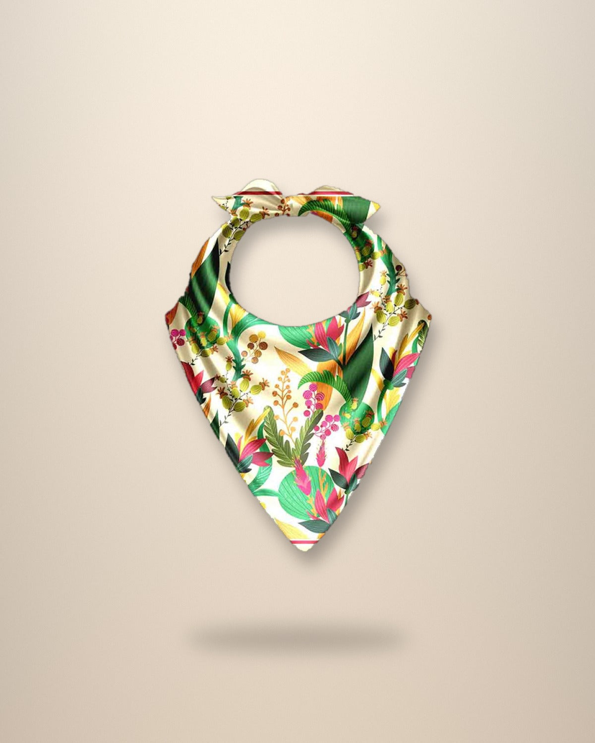 Tropical Bloom pure silk bandana