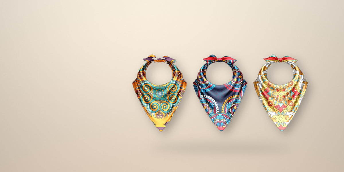Boho Mandala pure silk bandanas